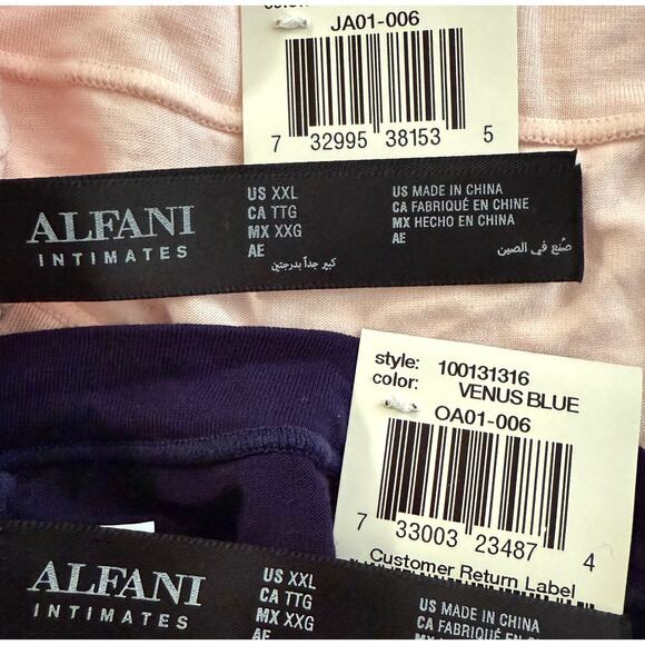 Alfani Intimates 2pc Lot Core Thong Panties - Pink & Blue - Size XXL XXLarge - Picture 5 of 6